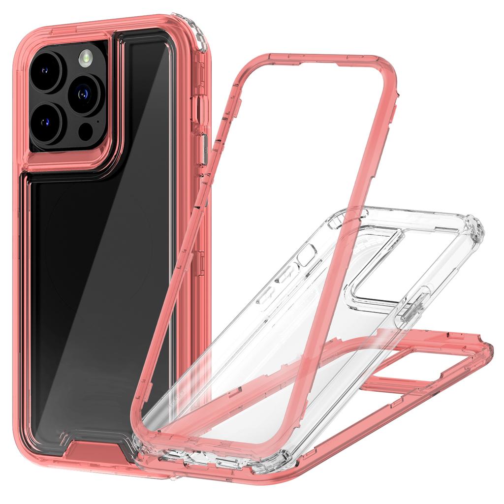 For iPhone 15 Pro Case Detachable 2-in-1 TPU+PC Clear Drop-Proof Phone Cover