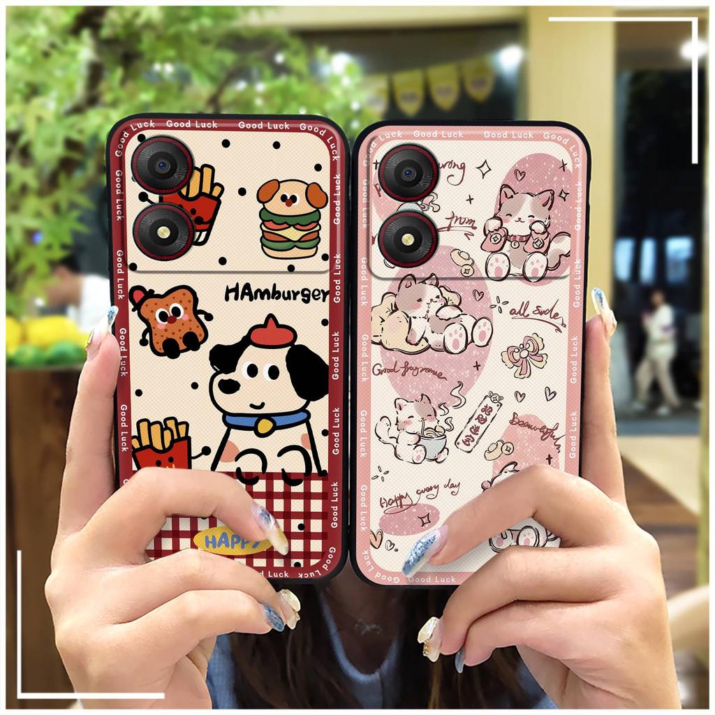 Cute Back Cover Phone Case For ZTE Blade A34 Full Wrap Phone Pouch Anti-dust Anti-knock Graffiti Fashion Design Cartoon