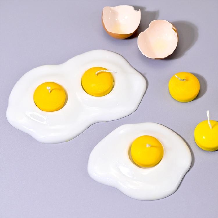 Multifuntional Silicone Mold Eggs Shape Easy Releasing Molds Silicone Texture for Candle Making and Artistic Home Decors