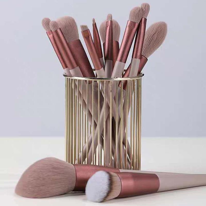 13Pcs/set Professional Makeup Brush Set Soft Fur Beauty Highlighter Powder Foundation Concealer Multifunctional Makeup Brushes