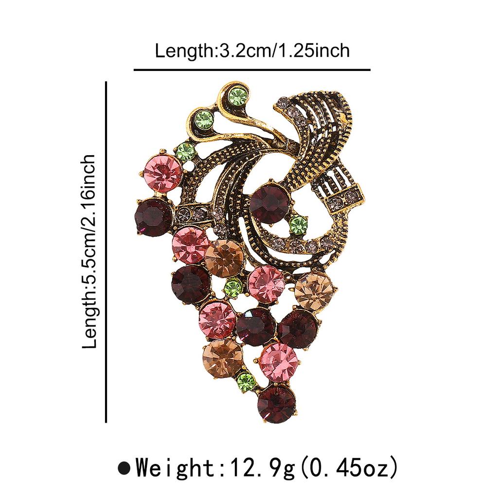 High-end Diamond-encrusted Temperament Elegant and Exquisite Brooch Female Atmosphere Brooch Autumn and Winter Versatile Accessories