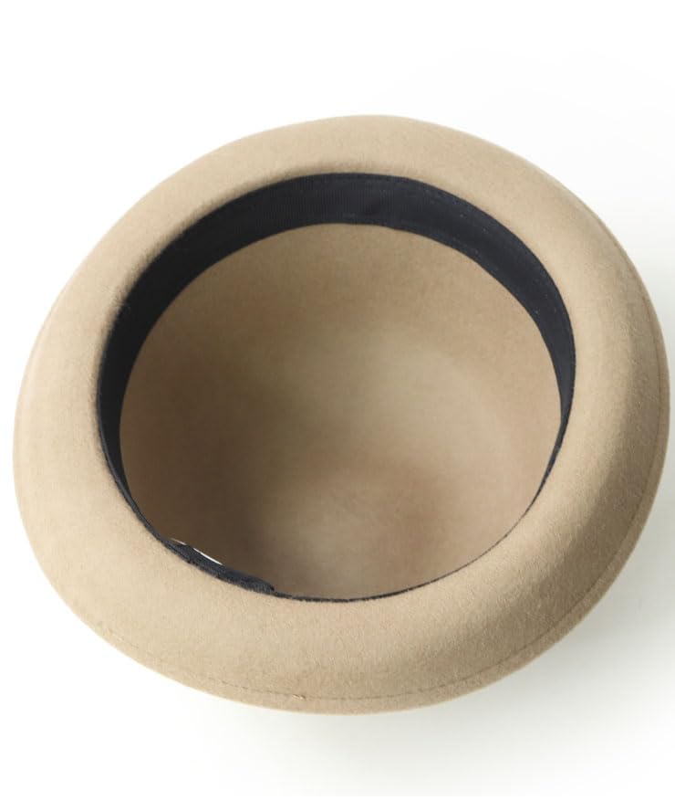 Regnuu Felt Bowler Derby Bowler Plus Camel Number Hat, 100% Wool, Unisex, Hat, Hat, Sizes, Fall/Winter, Black, Gray, (JP, Size, 58.5 Cm, Black)