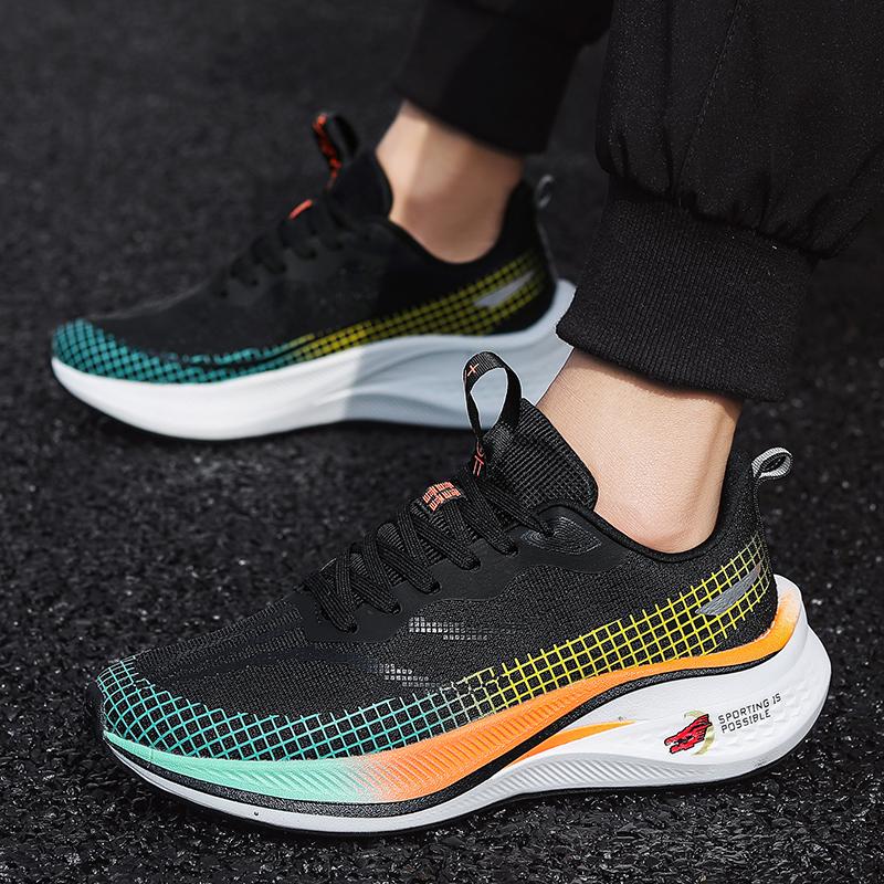 Running Shoes Men Air Men Thick-soled Mesh Breathable Anti-slip Casual Men Shoes Women Soft Lace-up Sports Shoes Women