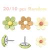 10/20pcs  Random Floral Push Pins – Resin Thumbtacks for Bulletin, Cork Boards, Office, Home, School, Work