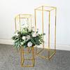 New Shiny Metal Iron Rectangle Square Frame Backdrop Gold Wedding Arch Gold-Plated Geometric Flower Stand Home Decoration Gold