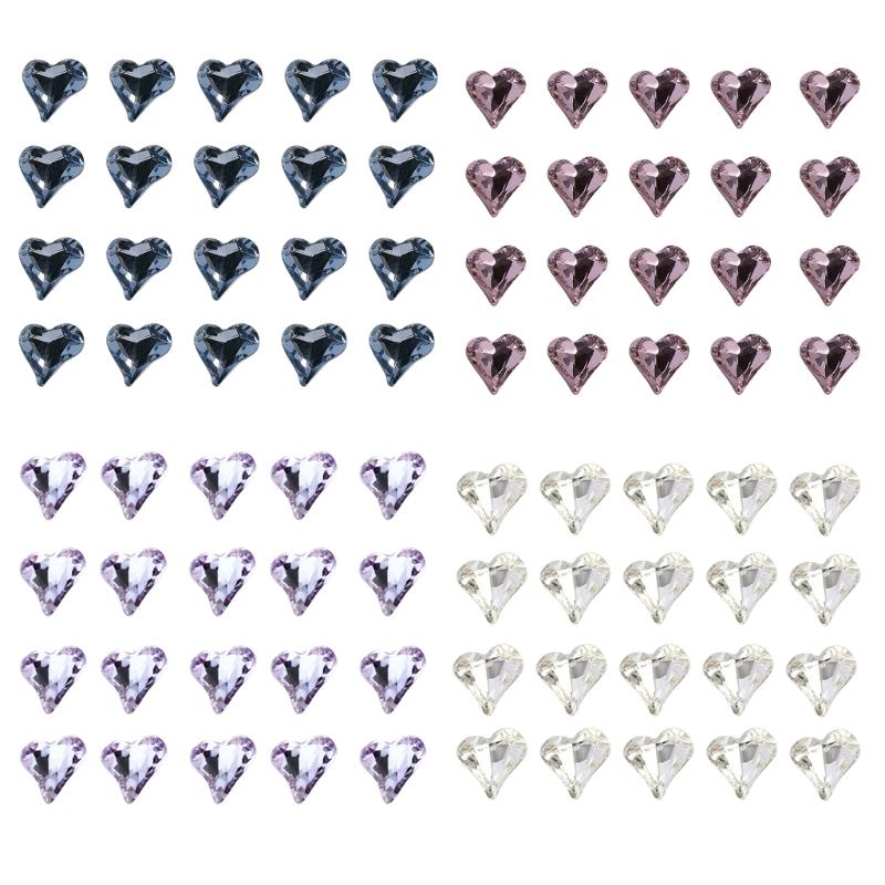 20Pcs Luxury 3D Nail Art Crafts Rhinestones Charms DIY Nail Designs Crystal Gems Dangle Manicure Nail Jewelry Diamonds