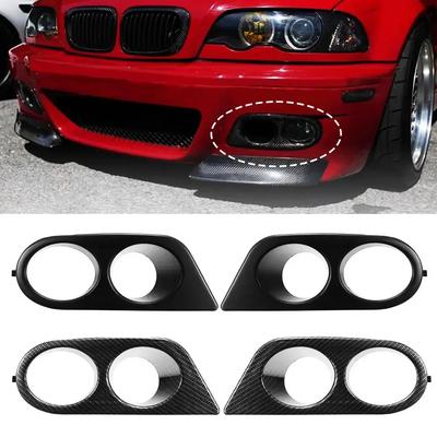 1 Paar für BMW E46 M3 2001 2002 2003 2004 2005 2006 Carbon Fiber Nebelscheinwerfer Abdeckung Grill Rahmen umgibt Luftkanal Nebelscheinwerfer Haube
