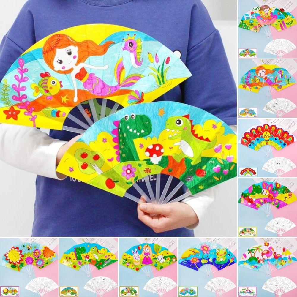 

Drawing Tools Painting Summer Fan Origami Fan DIY Painting Fan Fans Gifts