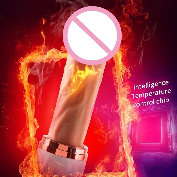 Bezdrátové dildo Penic Vibrator s dálkovým ovládáním pro ženy Vyhřívaný teleskopický sexuální stroj Sex Vibrator Novation Murah Sext Hračka pro dospělé Žena Masturbátor