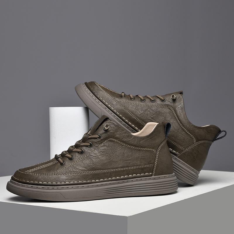 Plus Size British Style Genuine Leather Men Shoes Trend Comfortable Casual Shoes Moccasins Men Flats Shoes