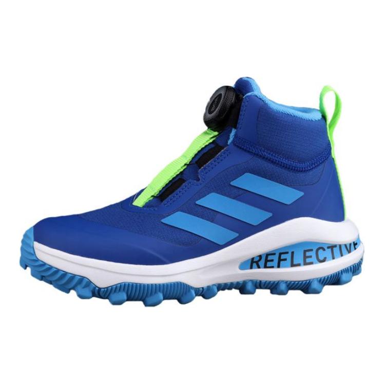 Adidas Fortarun Boa Atr Fabric Casual Non-Slip Shock Absorbing Durable High-Top Running Shoes Kids Sneakers Blue GZ1808
