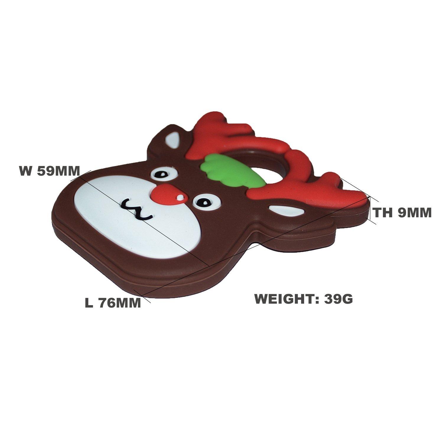 

1 шт. Силиконовый прорезыватель в виде лося, пищевой кулон, сделай сам, цепочка для соски-пустышки, аксессуары для ожерелья, детские молярные игрушки NOS