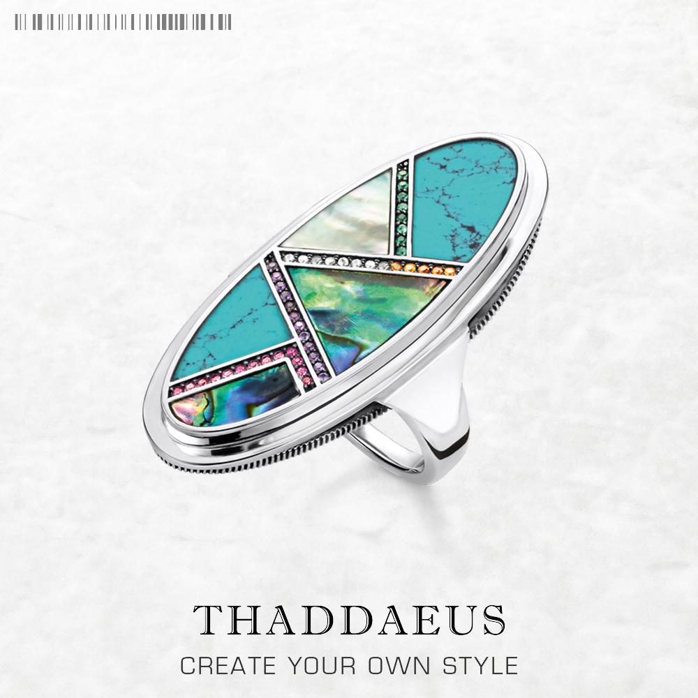 Powerful Lucky Meaningful Statement Ring,Europe Fine Jewerly For Women Autumn Mystical Turquoise Gift In 925 Silver 7