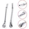 Yerba Mate Bombilla Gourd Drinking Filter Straws 304 Food-Grade Stainless Steel 6.1 inch Long Spoon Bombillas Straws for Mate Tea Set of 3 with