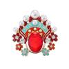 Niche Design In Knife and Horse Dan Face Brooch Pin Temperament High-end Crystal Corsage Suit Accessories Women
