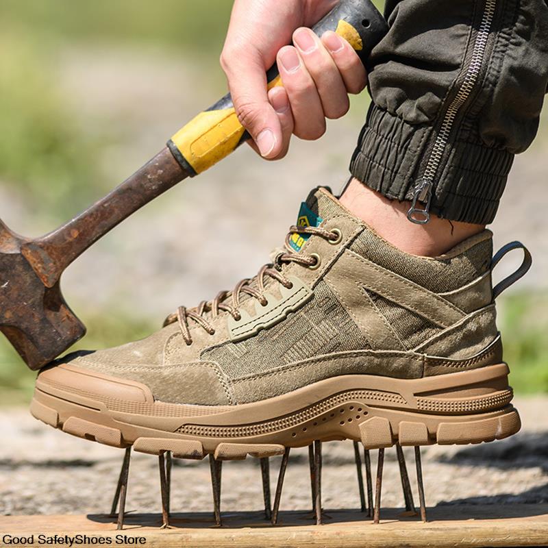 Steel Toe Work Boots Men Sport Safety Shoes Women Breathable Protective Work Shoes Men Safety Boots Anti-Smash Welder Shoes Male