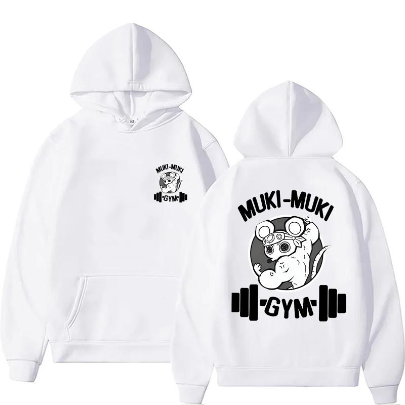 Anime Uzui Tengen Printed Long Sleeve Pullover Hoodies for Women Men Funny Ninja Mice Muki Muki Gym Casual Sweatshirts