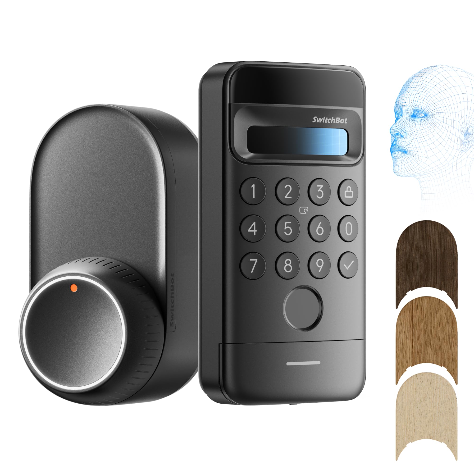 SwitchBot Smart Lock Ultra Facial Recognition Pad Fingerprint Recognition - SwitchBot PIN Code Key Smart Key Door Lock Auto Lock Smartphone Control Co