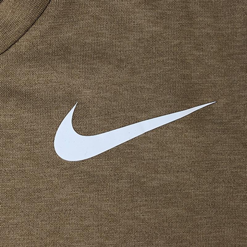 Nike T Shirts Men's Brown Crew Neck Moderate Straight Fit AQ1092-268