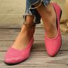 Large size casual flat-bottomed Doudou shoes 2025 spring new pointed soft sole outer wear shallow single shoes women