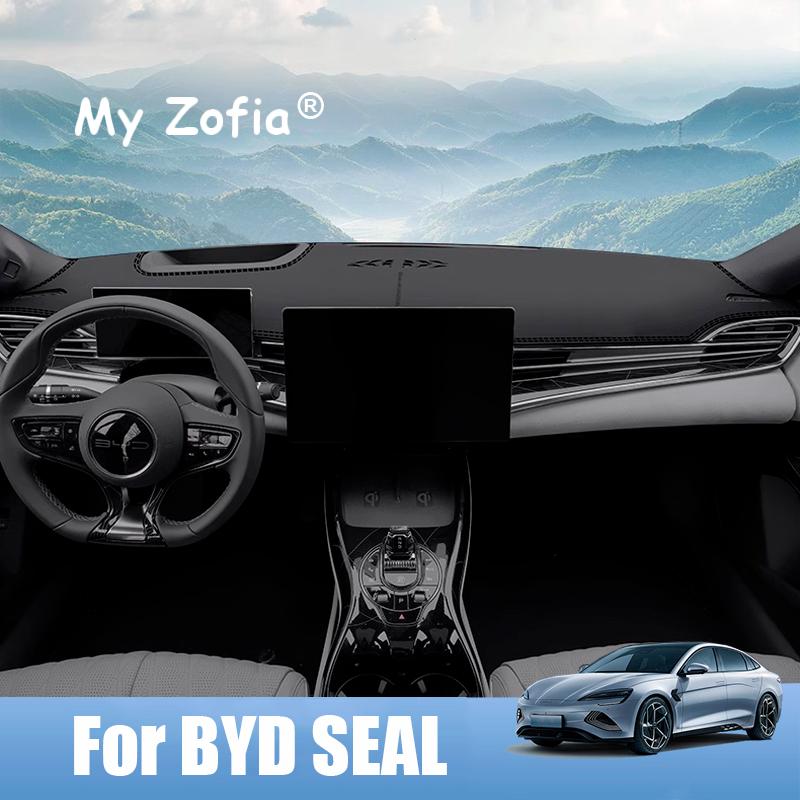 For BYD Seal EV 2023 2024 2025 Car Leather Dashboard Pad Trim Cover Instrument Sun Protection Mat Anti-UV Carpet Accessories
