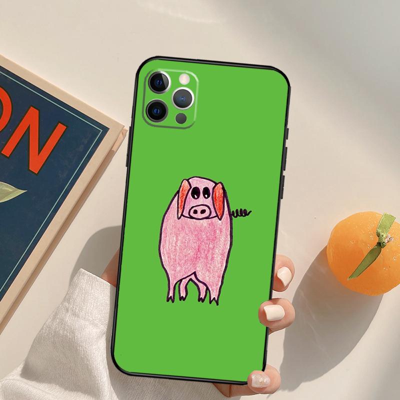 Cartoon Pig Funda Case For iPhone 16 Pro Max 15 14 11 12 13 Pro Max Mini XR 16e 16 15 Plus Phone Cover