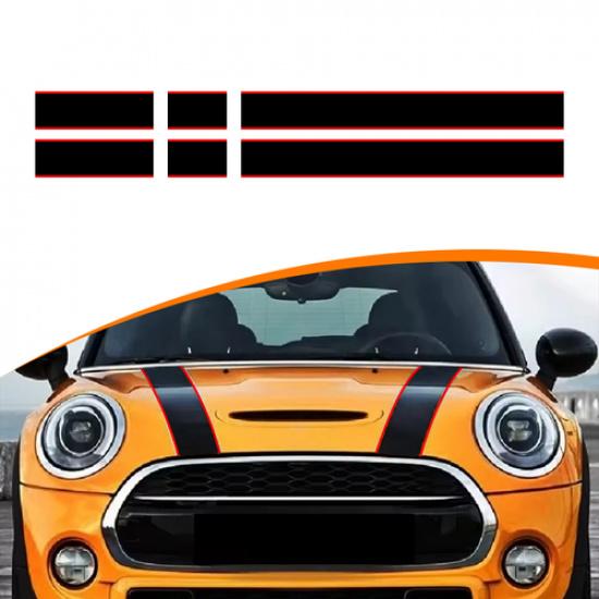 Car Hood Decal Sticker For MINI Cooper F55 F56 Bonnet Engine Cover Racing Stripe