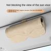 Suede Leather Sun Visor Glasses Case Stable Sunglasses Case Portable Car Glasses Bag  Car  Interior