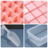 Ice Cube Tray with Lid and Scoop 36 Grids Large Capacity Ice Maker Mold with Bin Stackable Square Ice Cube Container Reusable