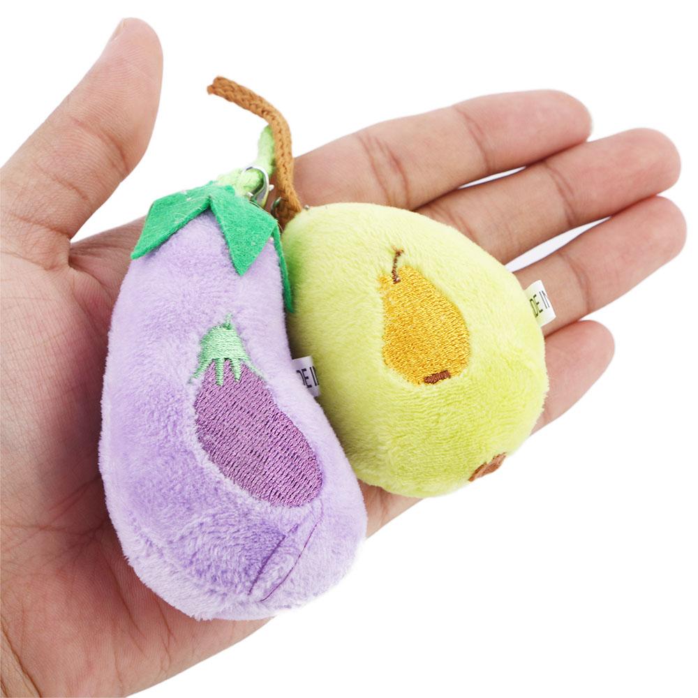 Holder 6cm Stuffed Key Rings Fruit Plush Doll Plush Keychain Fruit Plush Toy Vegetable Plush Toy