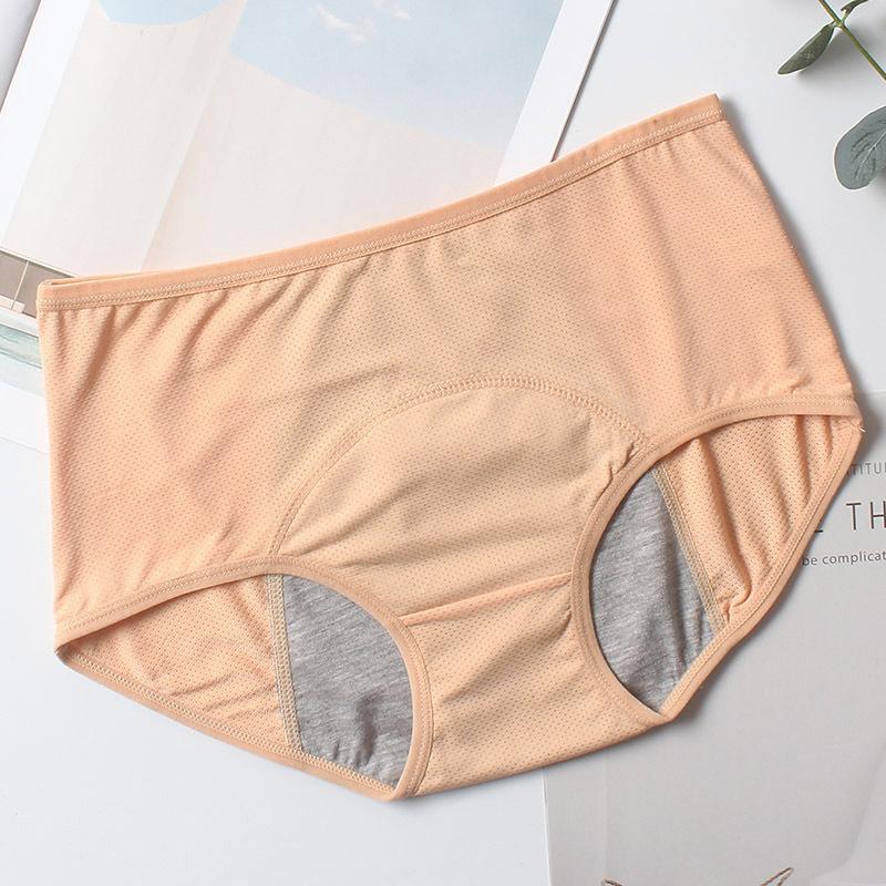 Menstrual Panties Underwear Breathable Leak-Proof Large Size Mid-High Waist Sanitary Panty