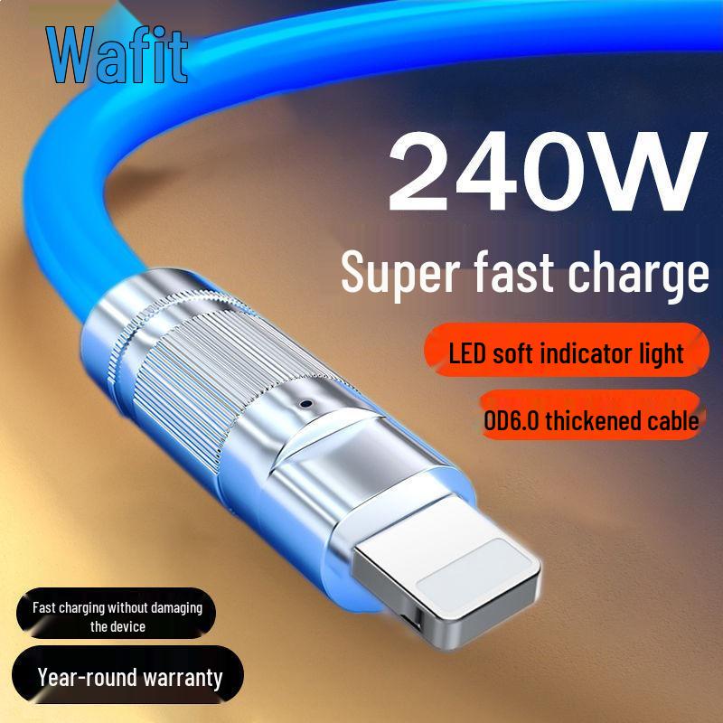 240W Rotatable Elbow Data Cable, Type-C for Fast Charging Huawei, Apple & Android Devices