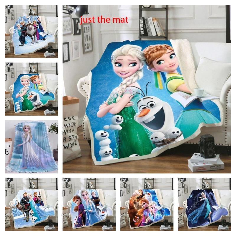 Prinzessin Elsa Flanelldecke Weich und Gemütlich Cartoon-Druckdecke Für Kinder Größe 150*200
