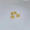 Simple Stainless Steel Bow Small Studs Earrings For Women Girl Tiny Screw Back Piercing Accessories Gifts