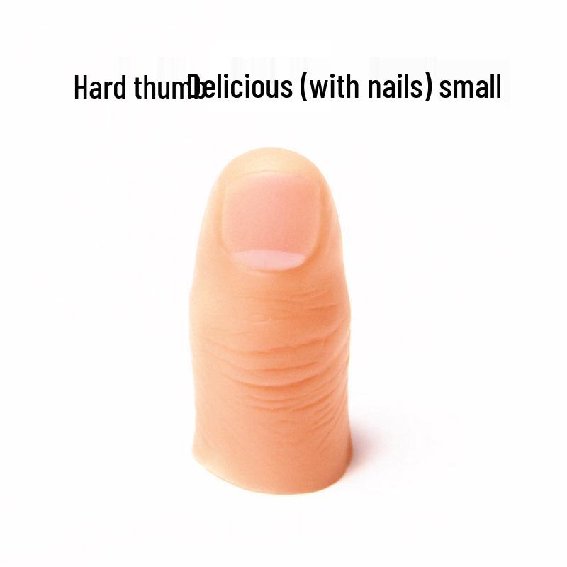 Magic Thumb Tip Silk Vanish Prop - White Fake Finger for Close-up Illusions