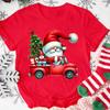 Merry Christmas Santa Claus Shirt Cute Christmas Tshirt Unisexs Xmas Short Sleeve Shirts Holiday Clothes