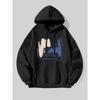 Men and Women for Spring Autumn Fashion Casual Hooded Sweatshirt Fashion Simple Loose Breathable Print Hoodie