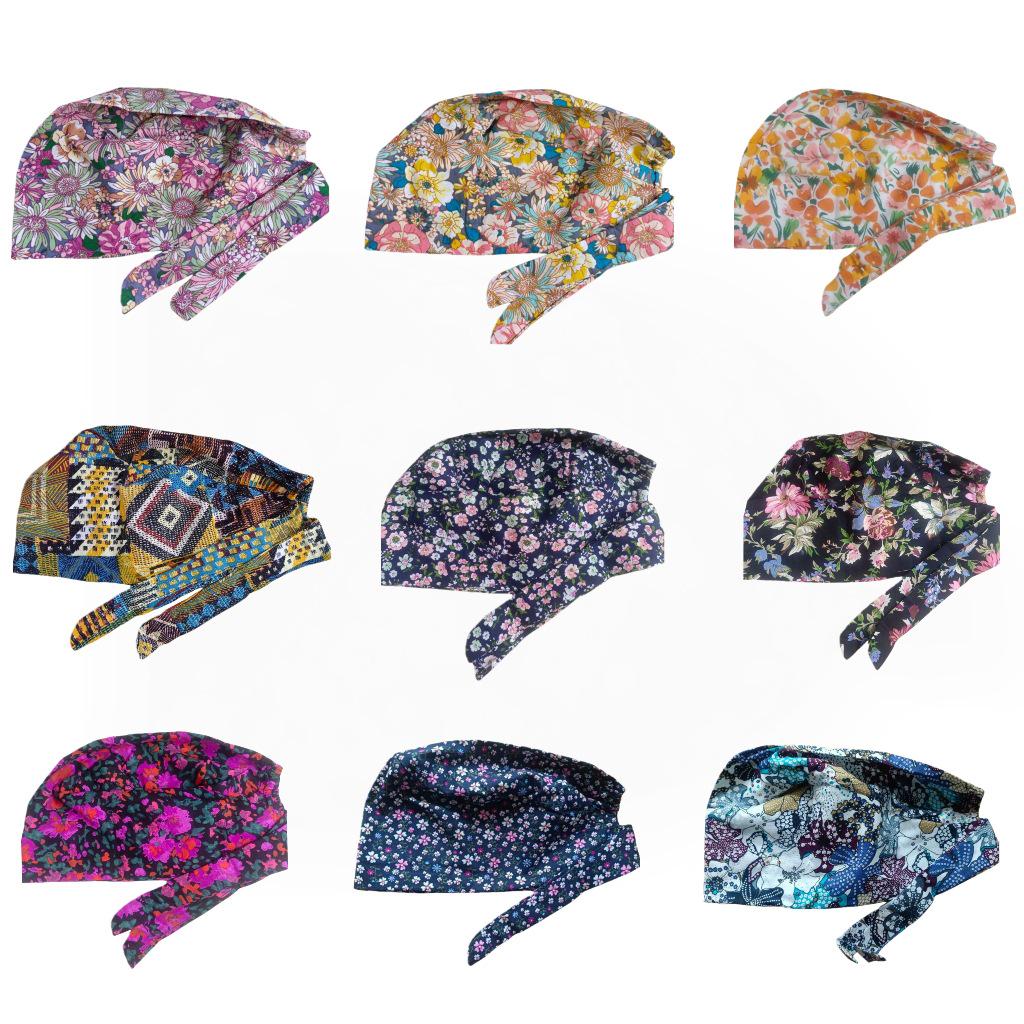 Floral Animal Print Cotton Surgical & Kitchen Cap