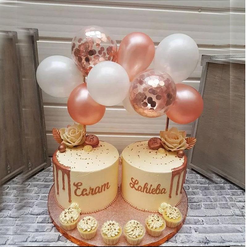 Birthday Cake Balloons Plugin Bake Desserts Pastries DIY Ornament Children Birthday Wedding Party Cakes Decoration Supplies