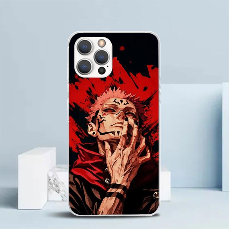 Kaisen J-Jujutsu Itadori Yuji Phone Case For IPhone 16 17 Air 16E 15 14 Plus 13 Mini 12 11 Pro Max 7 8 + SE 2020 Soft TPU Back C