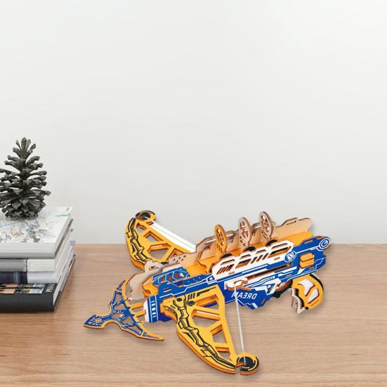 3D Robot Puzzle Model DIY Wooden Puzzle Assembly Toy Mechanical Robot Airplane Dog Building STEM