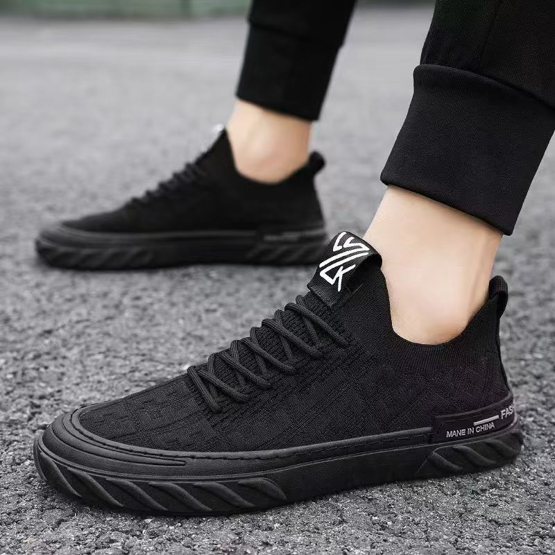 

Повседневная мужская обувь Весна и Осень Новая Корейская Модная Мужская Тренд Обувь Летающая Дышащая Мужская Обувь для Скейтборда Обувь для Ежедневной Носки 44