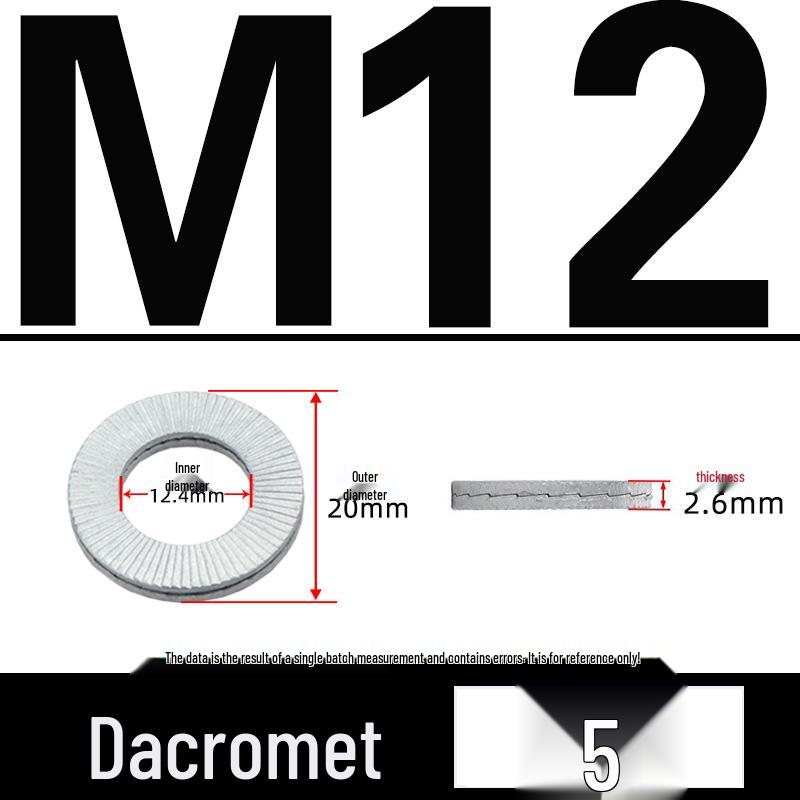 Double-Stacked Interlocking Toothed Anti-Slip Lock Washer 304 Stainless Steel DIN25201