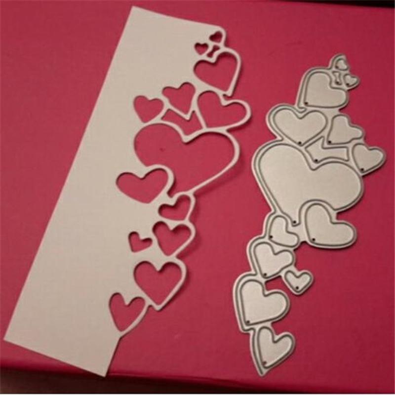 1 Pc Heart Lace Edge Frame Metal Cutting Dies Stencils for Card Making ...