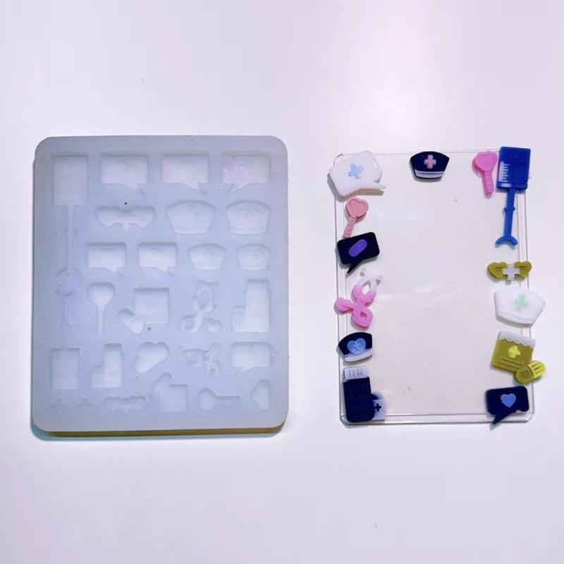 Moule en résine de Silicone, carte à jouer, petit nœud papillon, étoile, en forme de Tennis, artisanat de remplissage, vêtements 3D, bricolage, artisanat fait à la main