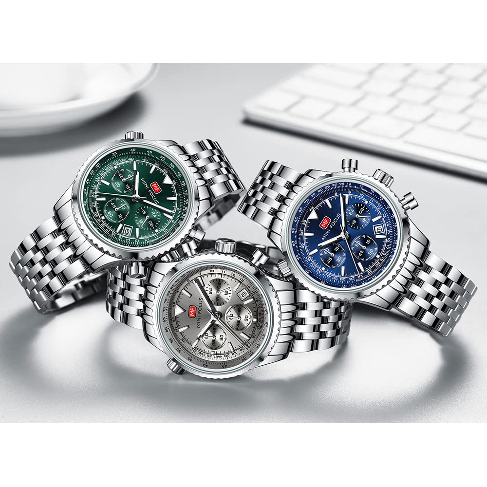 Hodinky na quartz s supwatch nerezovým páskem 3ATM jednoduché ležérní studijní analogové populární značkové dárek Pánské náramkové hodinky, muži, funkce, datum,