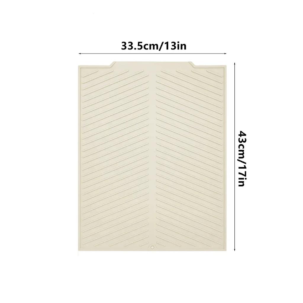 Food Grade Silicone Water Filter Pad Dish Fruit Vegetable Drain Drying Mat Non-slip Tableware Mat Heat-Resistant Kitchen Tool