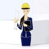 Fashion Enamel Professional Brooches Workplace Character Pins Event Party Decoration Clothes Accessory