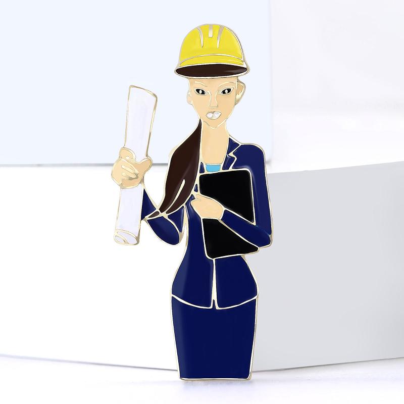 Fashion Enamel Professional Brooches Workplace Character Pins Event Party Decoration Clothes Accessory