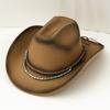Hot-selling retro old western cowboy hat Tibetan accessories versatile top hat men's and women's outdoor sunshade sunscreen hat